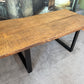 Esstisch +Vollmassiv +Echte Baumkante +Metallgestell