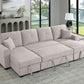 Wohnlandschaft Sofa Couch + Bettfunktion + Stauraum