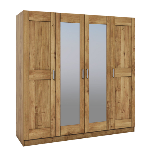 Kleiderschrank +versch. Breiten +Spiegel +Massivholz Front