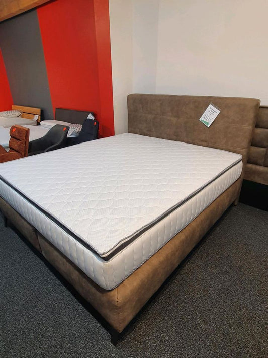 Boxspringbett Bett + Gepolsterte  Kopfteil + Integrierte Topper