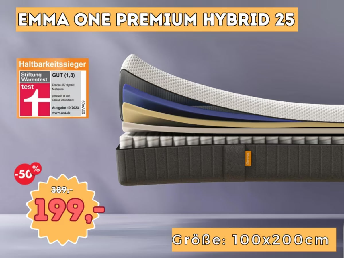 Marken MATRATZEN Emma One NEU 80cm 90cm 140cm 160cm 180cm 200cm