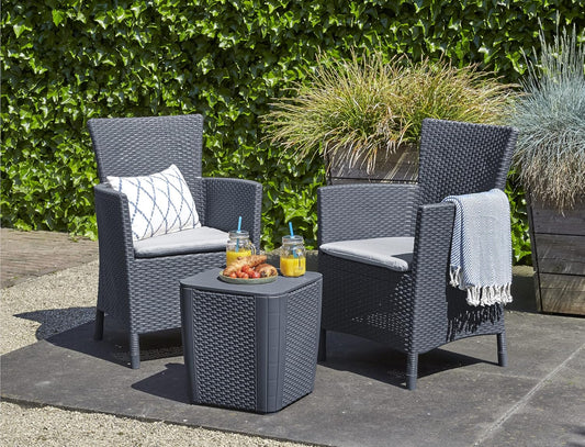 Balkon Set Gartenstuhl +Tisch+Polster