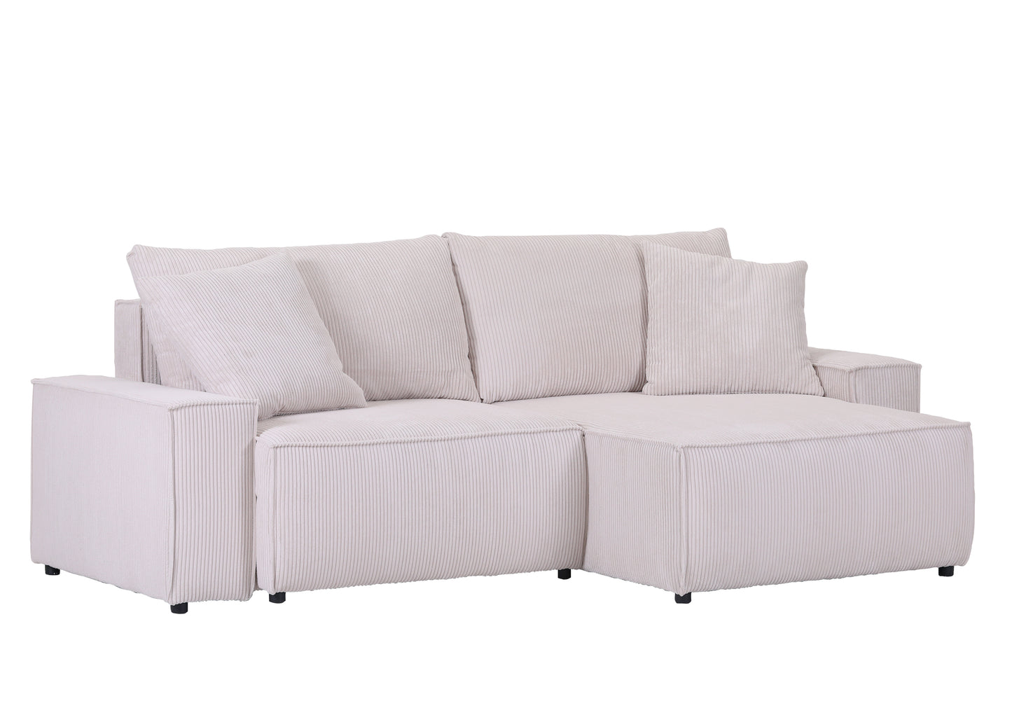 Sofa Couch Wohnlandschaft + Bettfunktion + Stauraum + Armlehnen