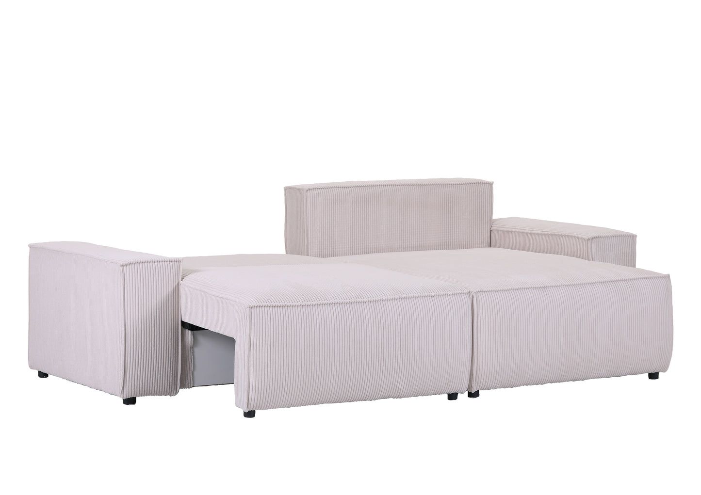 Sofa Couch Wohnlandschaft + Bettfunktion + Stauraum + Armlehnen