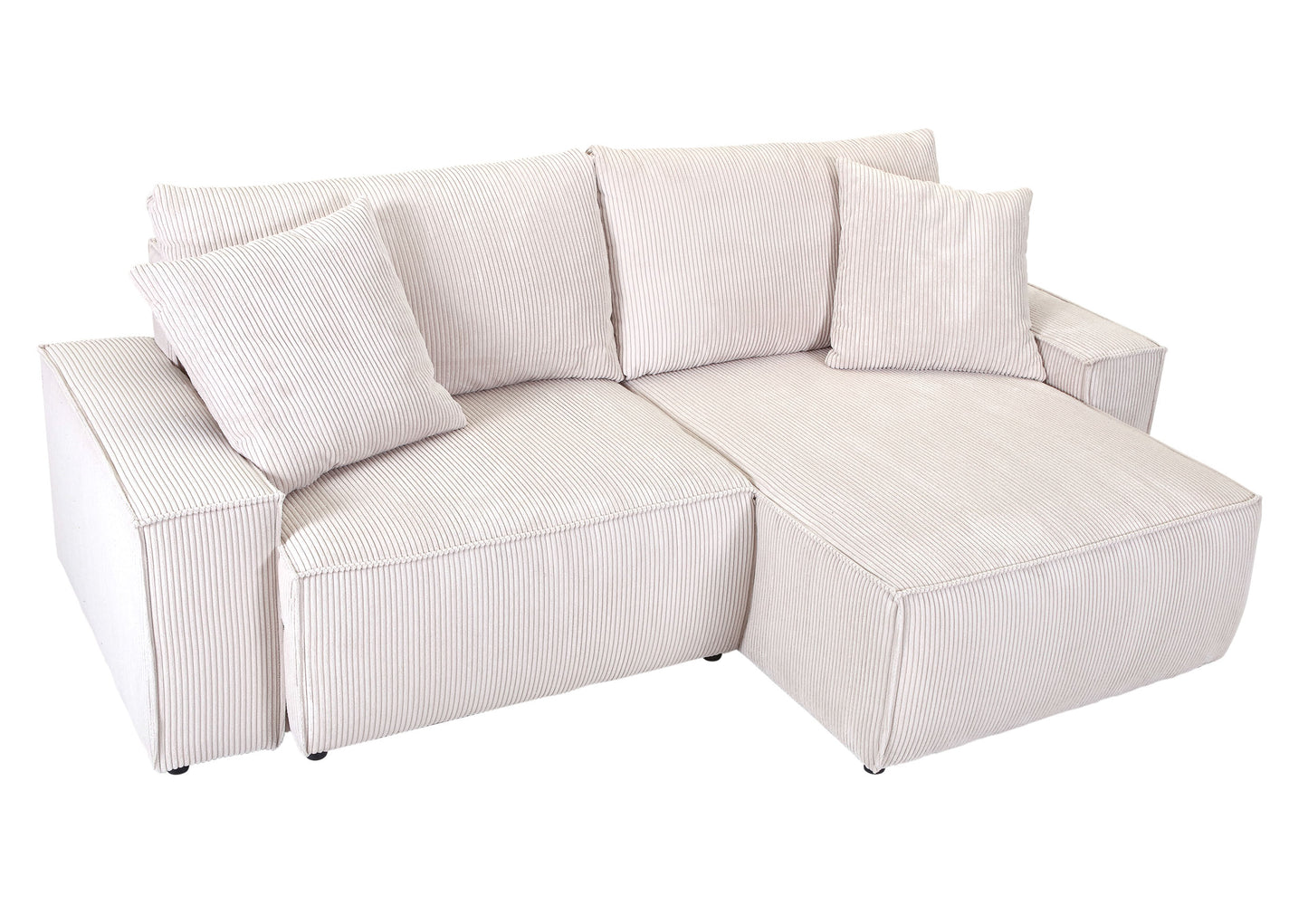 Sofa Couch Wohnlandschaft + Bettfunktion + Stauraum + Armlehnen