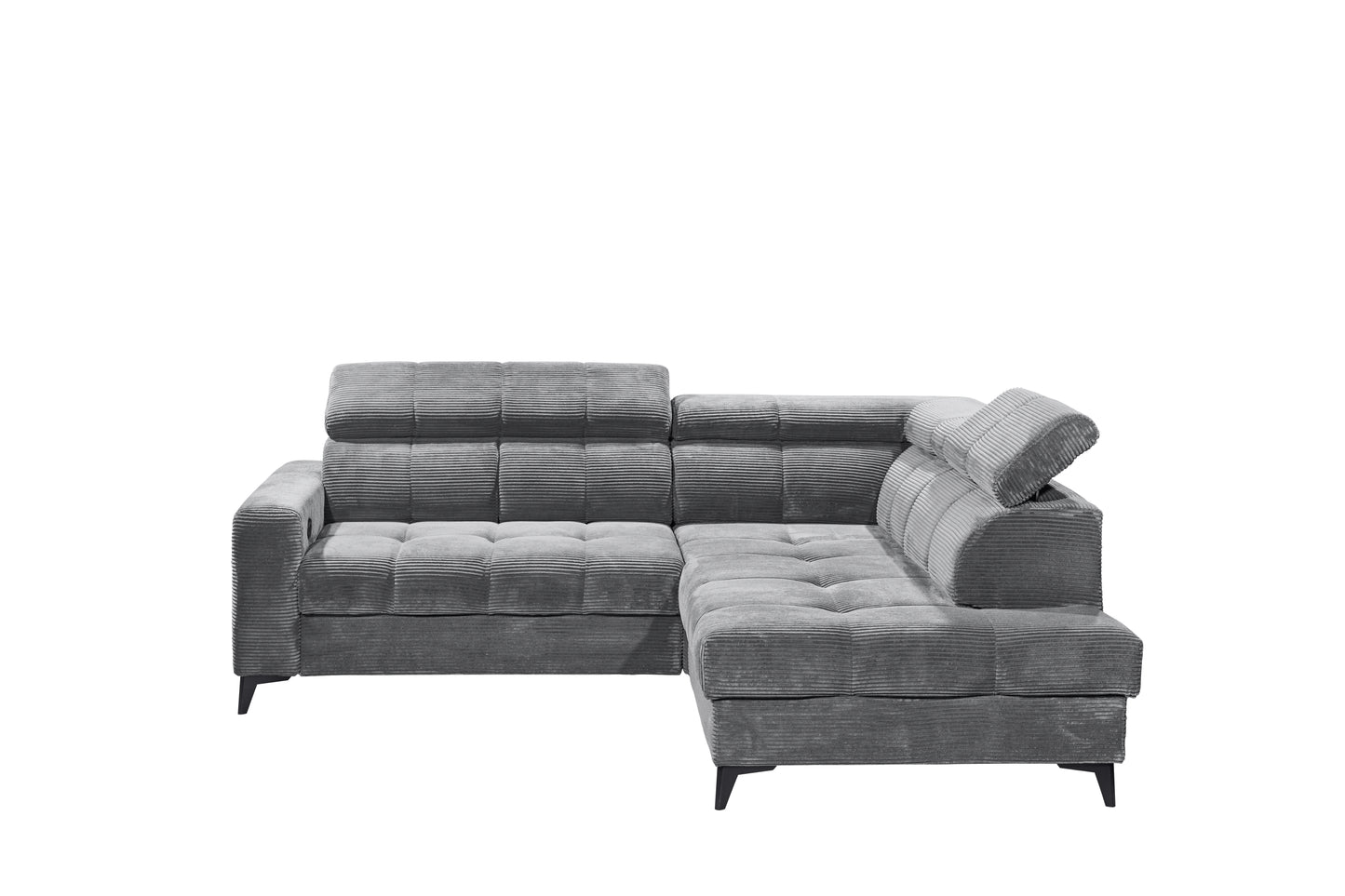 Sofa Couch + Elektrische Sitztiefe + Stauraum + Kopfteile verstellbar