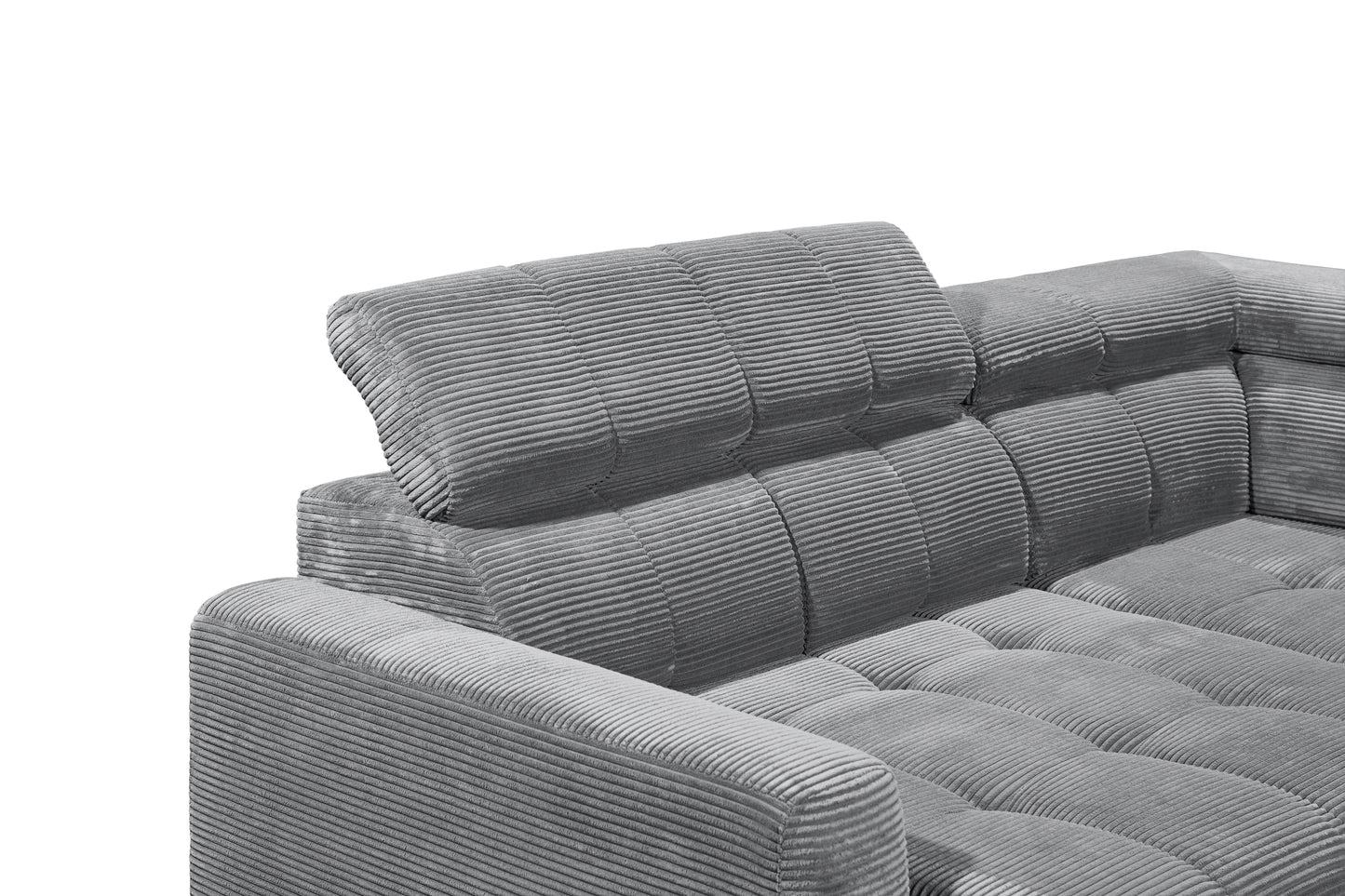 Sofa Couch + Elektrische Sitztiefe + Stauraum + Kopfteile verstellbar