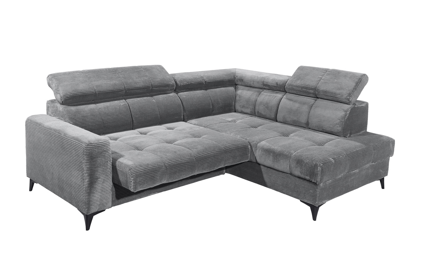 Sofa Couch + Elektrische Sitztiefe + Stauraum + Kopfteile verstellbar