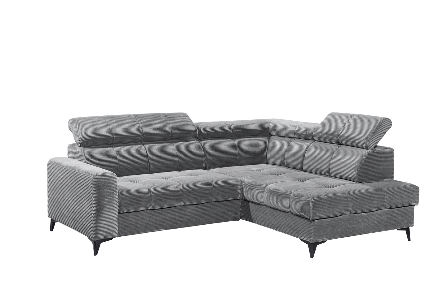 Sofa Couch + Elektrische Sitztiefe + Stauraum + Kopfteile verstellbar