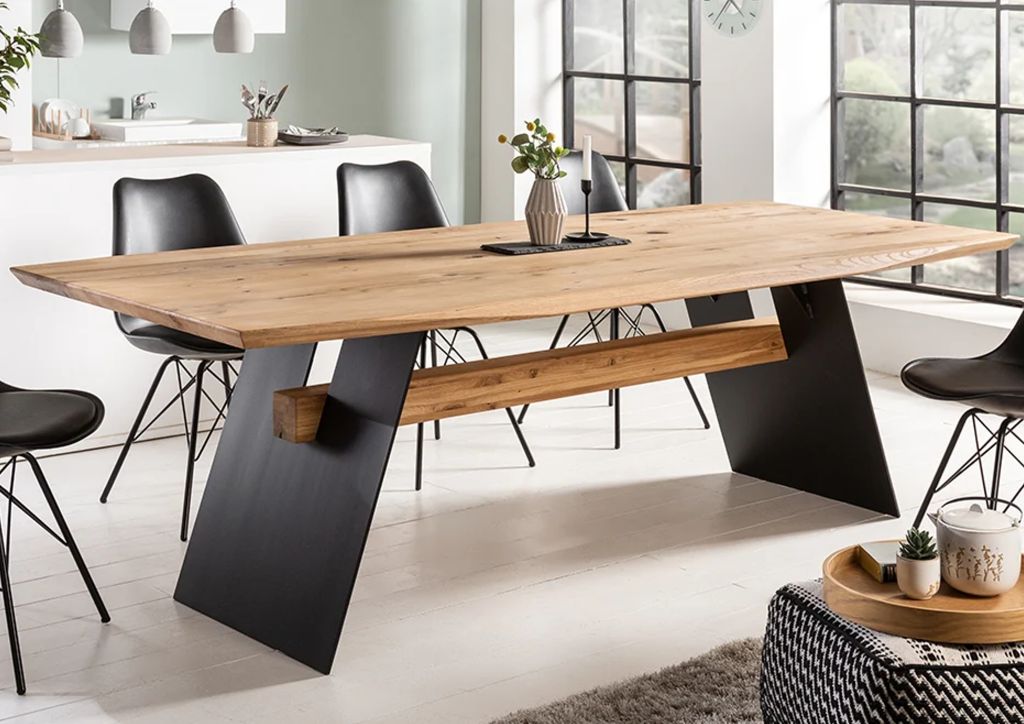 Esstisch Tisch + Schweizer Kante + Massivholz Eiche 200x100cm