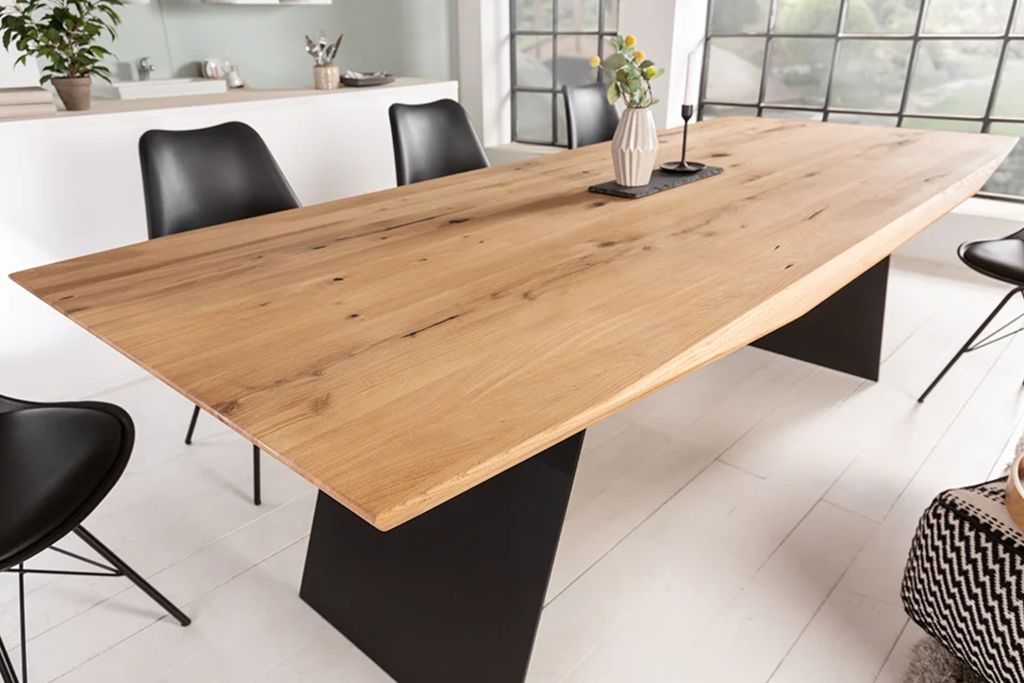 Esstisch Tisch + Schweizer Kante + Massivholz Eiche 200x100cm