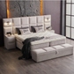 Boxspringbett + Steckdose und USB-Anschluss +Stauraum