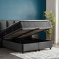 Bett Boxspringbett +integrierter Topper +Bettkasten +Nachttisch wählbar