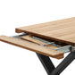 Esstisch Massivholztisch Auszugstisch +Eiche Massiv +Metallgestell +Neu auf Lager