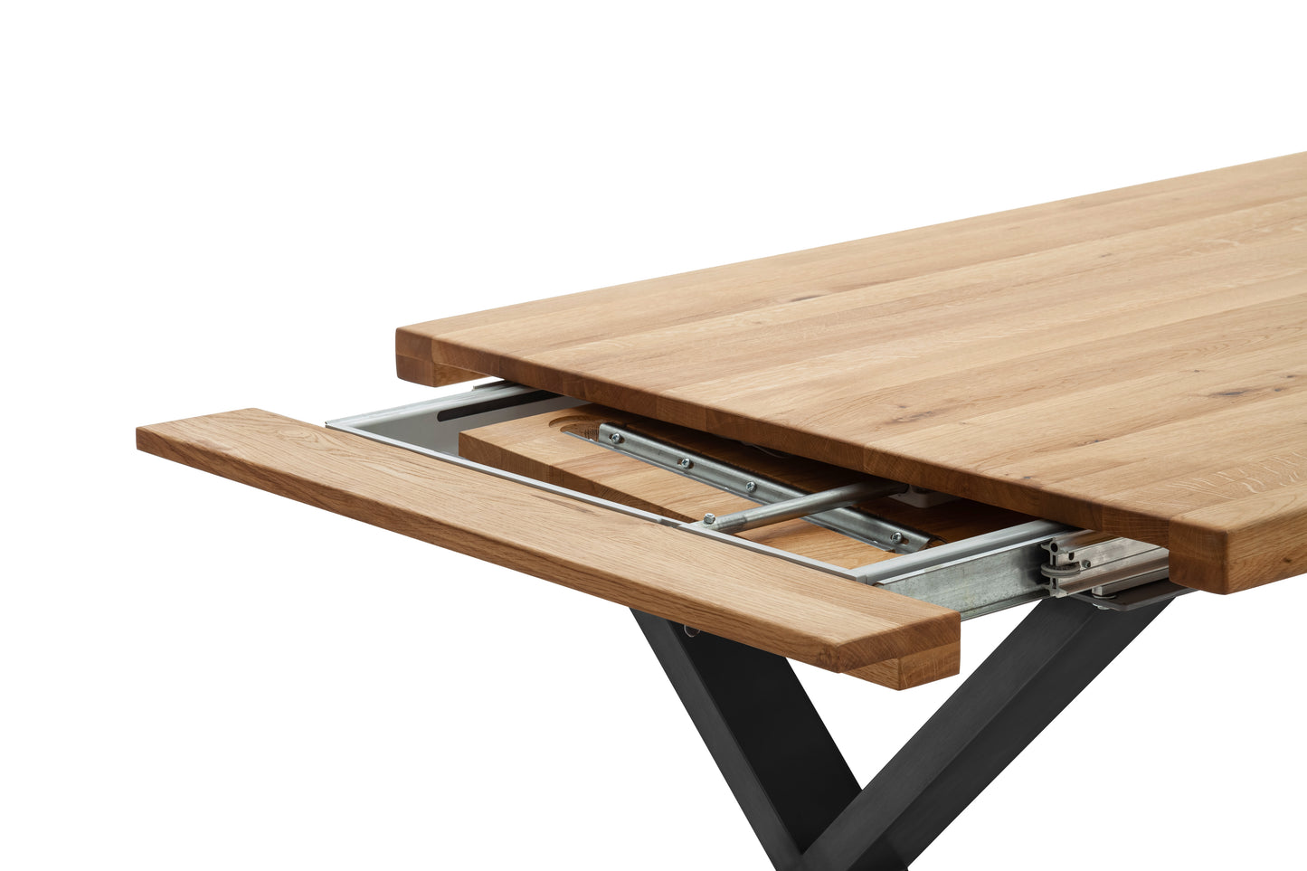 Esstisch Massivholztisch Auszugstisch +Eiche Massiv +Metallgestell +Neu auf Lager