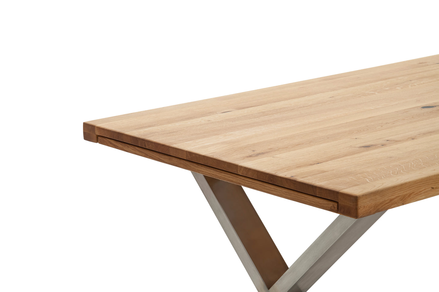 Esstisch Massivholztisch Auszugstisch +Eiche Massiv +Metallgestell +Neu auf Lager