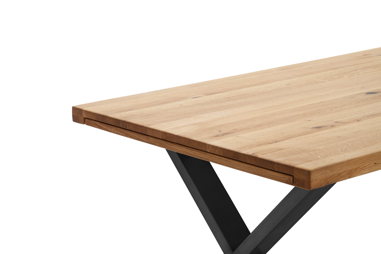 Esstisch Massivholztisch Auszugstisch +Eiche Massiv +Metallgestell +Neu auf Lager