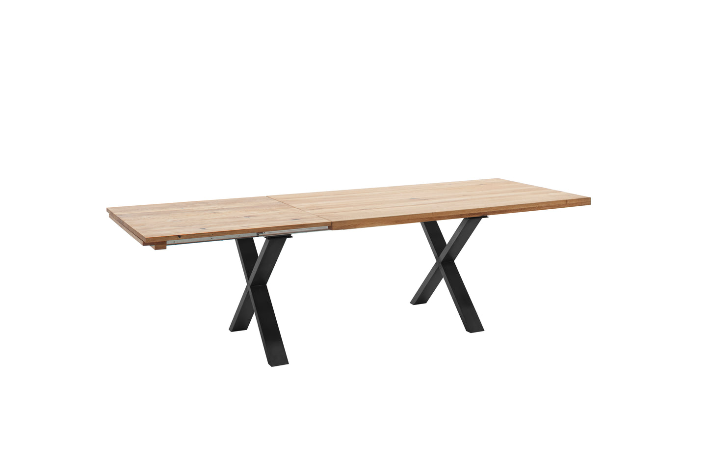 Esstisch Massivholztisch Auszugstisch +Eiche Massiv +Metallgestell +Neu auf Lager