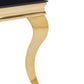 Couchtisch + Gold Gestell + Glasplatte Schwarz oder Weiß 115x65x45,5cm