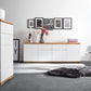 Kommode +Soft-Close +Massivholz Asteiche +Schubladen +Weiß Matt