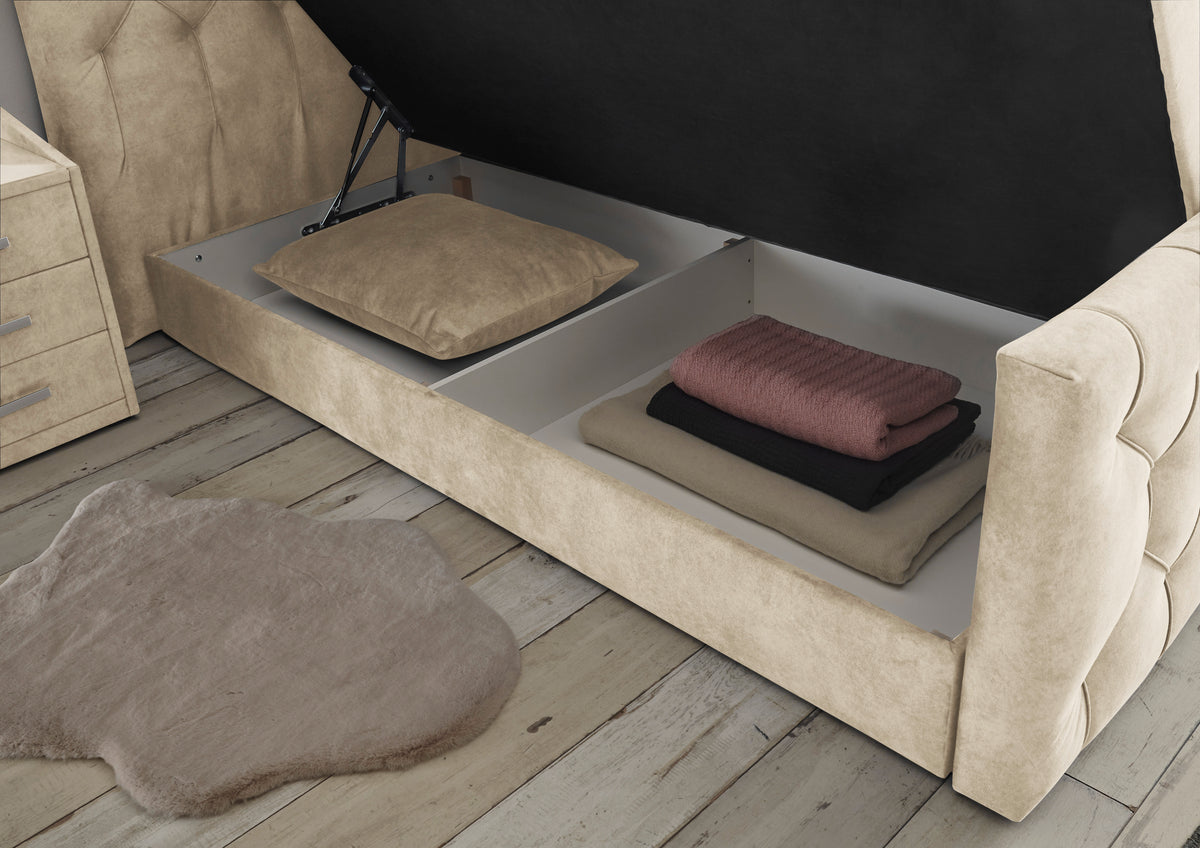 Boxspringbett Bett Kastenbett 180x200cm +Bettkasten + Topper