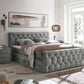 Boxspringbett Bett 180 x 200cm anthrazit +Bettkasten