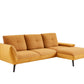 Sofa Couch Wohnlandschaft + Rückentiefen verstellbar + Cord Stoff