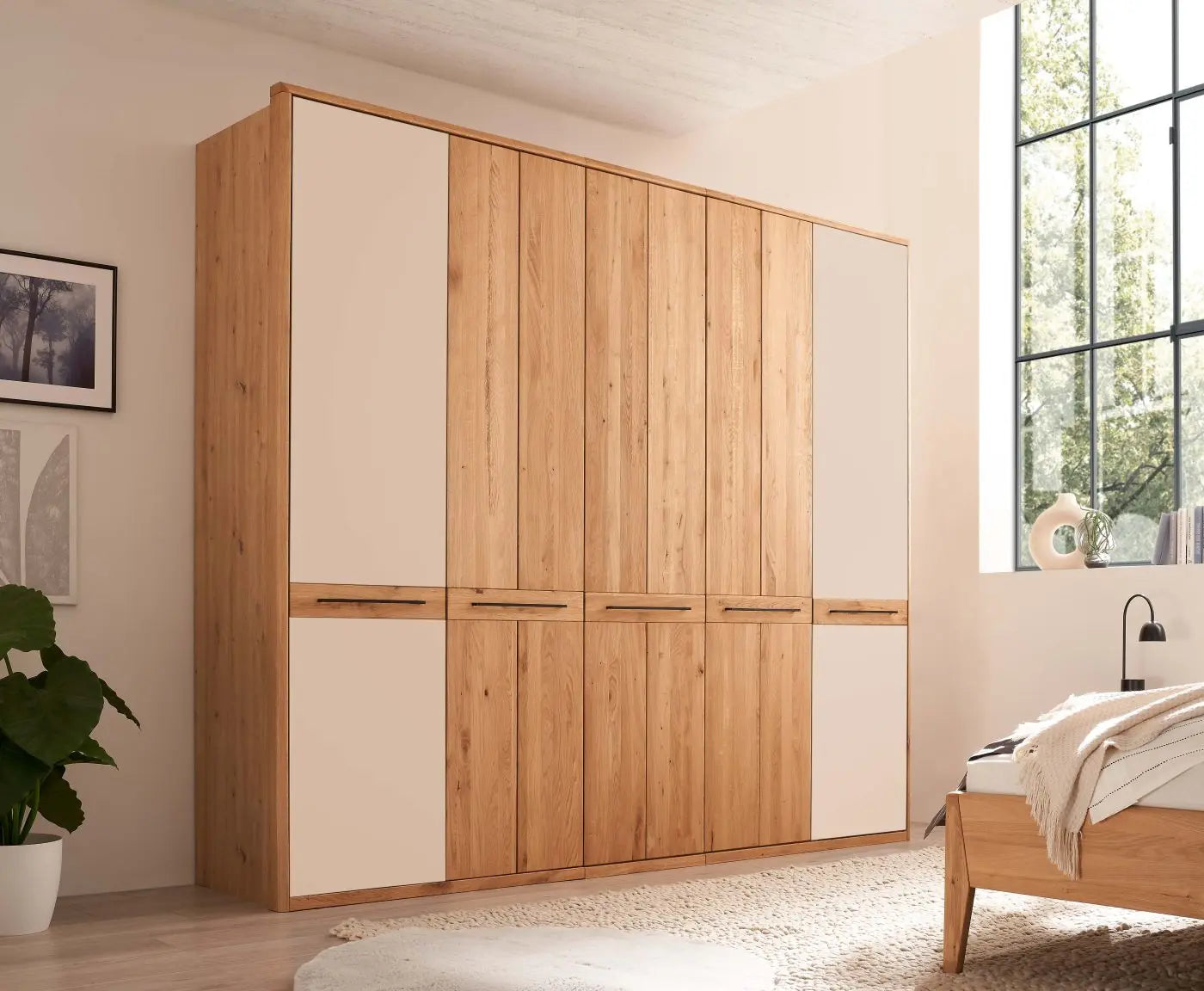 Kleiderschrank Schrank Schlafzimmer +Massivholz +Eiche +vers. Farben +als Set erhältlich