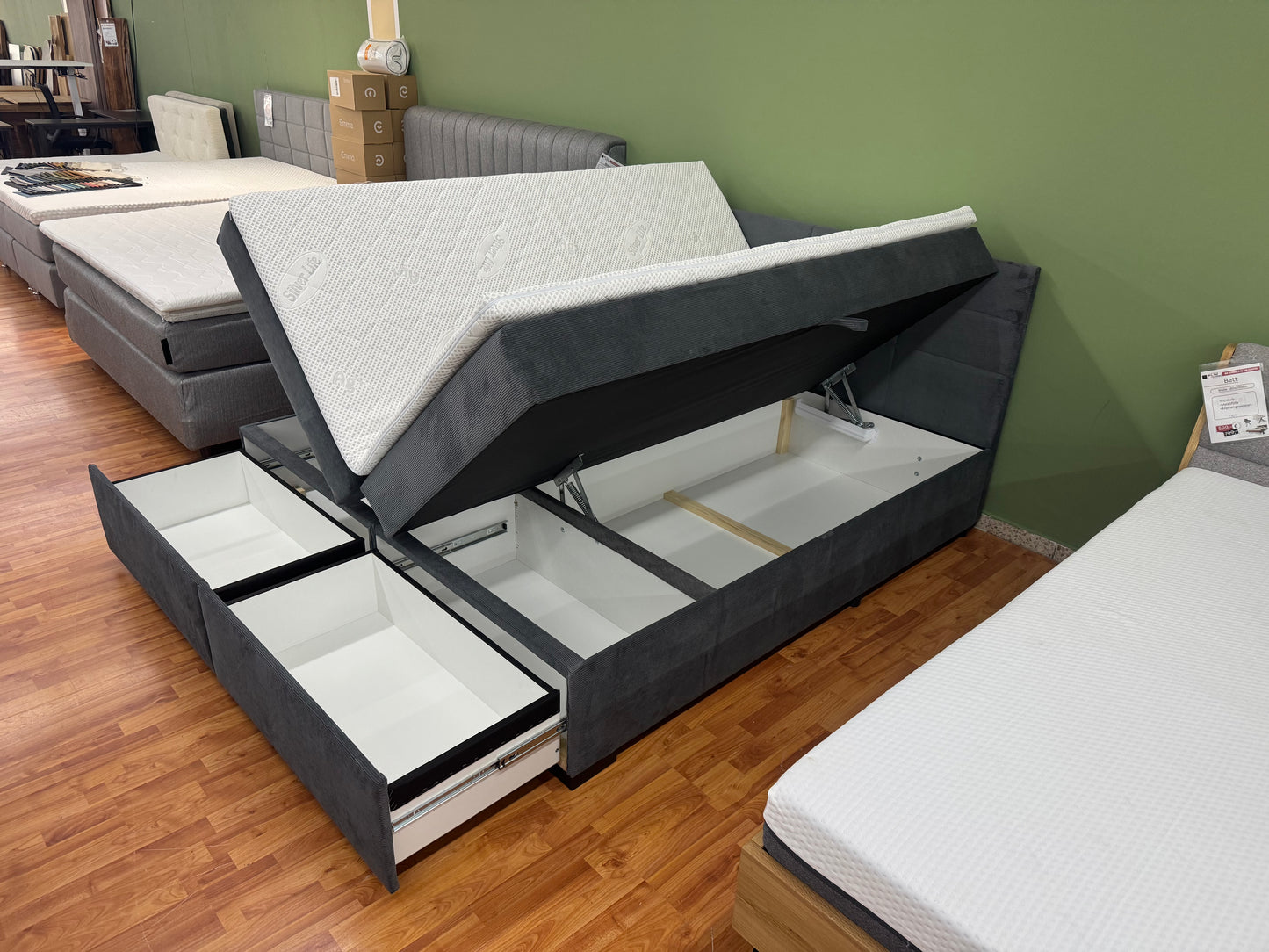 Boxspringbett +Bettkasten +Schubladen +Topper +Neu auf Lager