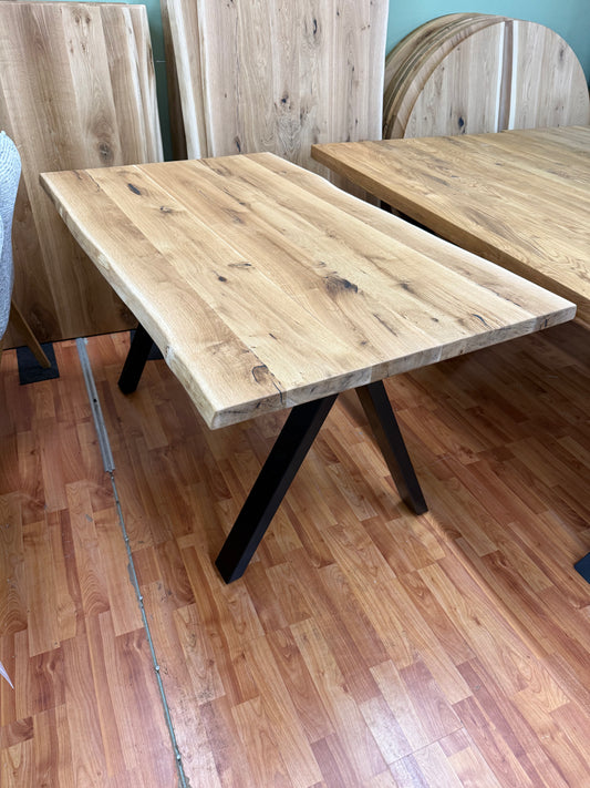 Esstisch Eiche +Vollmassiv 4cm +Metallgestell +vers. Größen +vers. Gestelle +Neu auf Lager