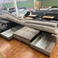 Wohnlandschaft Sofa Couch +2xStauraum +Bettfunktion +Kopfstützenverstellung +Rückentiefenverstellung