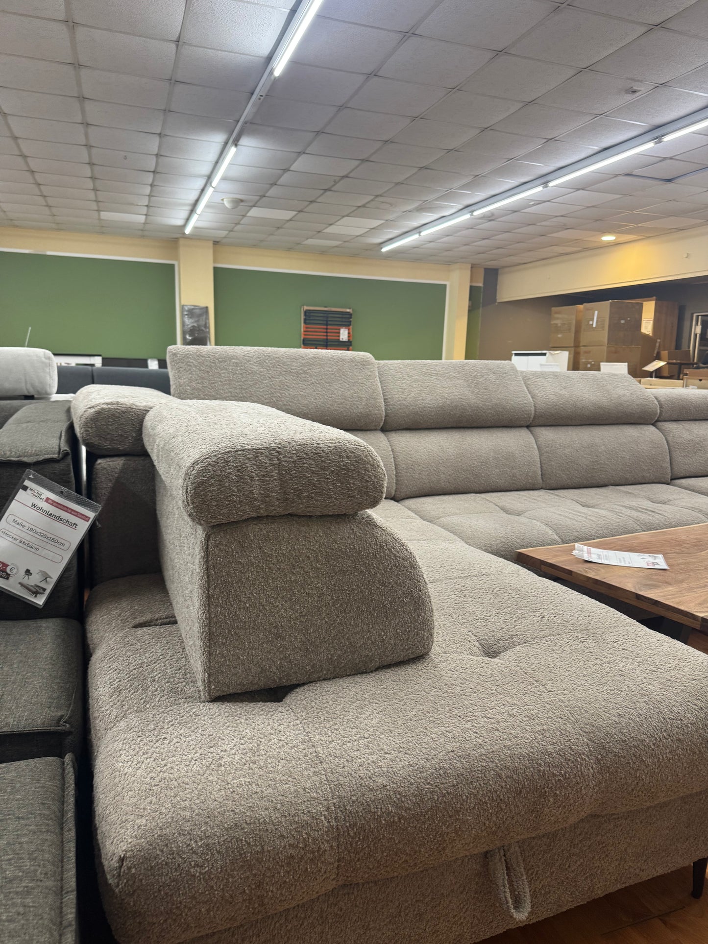 Wohnlandschaft Sofa Couch +2xStauraum +Bettfunktion +Kopfstützenverstellung +Rückentiefenverstellung