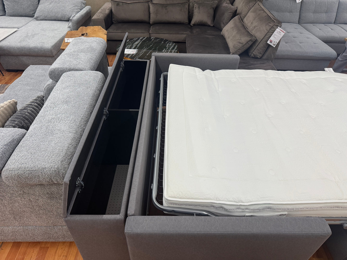 Schlafsofa mit Truhe +XXL Schlafsofa +Liegefläche 160x195cm +große Truhe