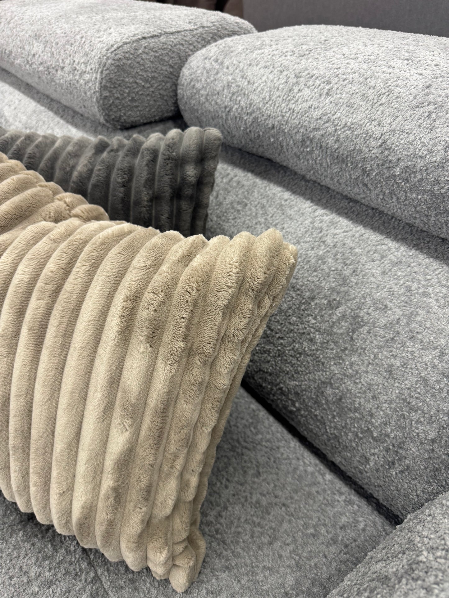 Wohnlandschaft Sofa Couch +2xStauraum +Bettfunktion +Kopfstützenverstellung +Rückentiefenverstellung