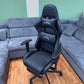 Gaming-Stuhl Bürostuhl +Kissen +Beinablage +Rückenlehnenverstellung +Neu auf Lager