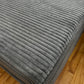 Sofa Wohnlandschaft + Seiten wechselbar + Cord Stoff grau