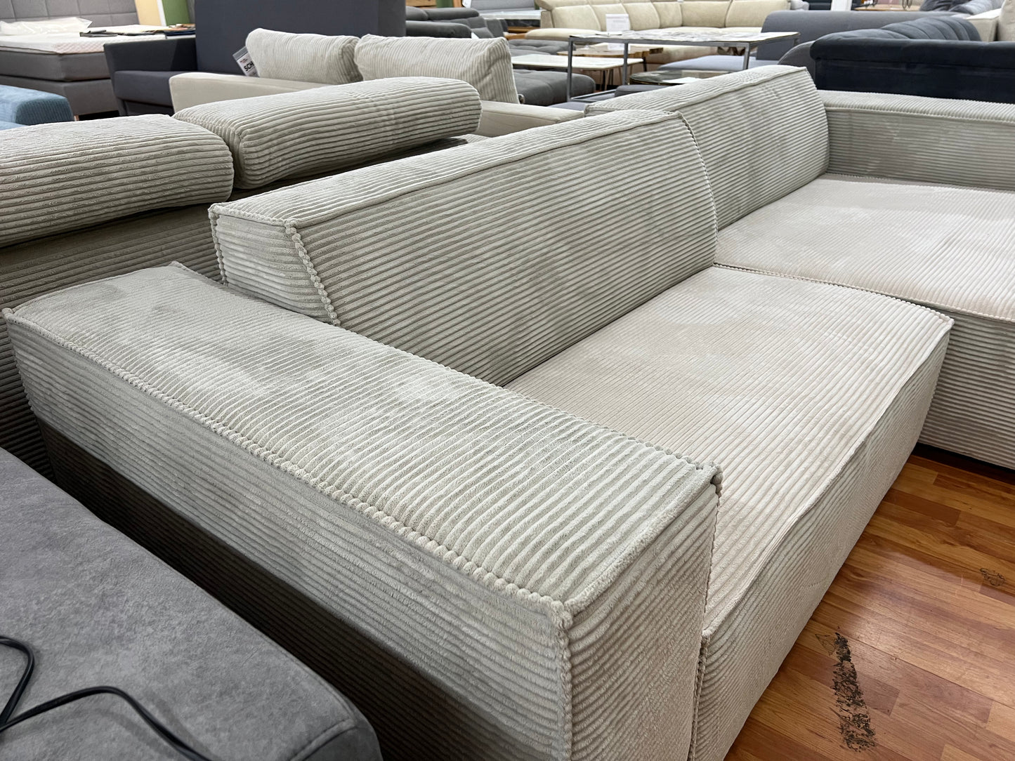 Sofa BIG Sofa Wohnlandschaft + Rückentiefen verstellbar + Cord Stoff