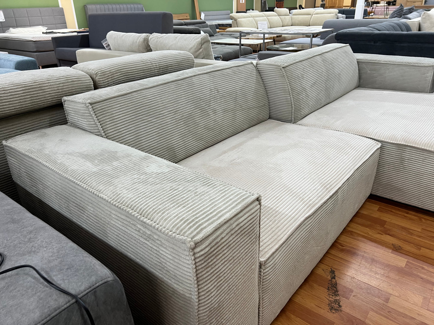 Sofa BIG Sofa Wohnlandschaft + Rückentiefen verstellbar + Cord Stoff
