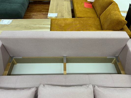 Schlafsofa Sofa + Bettfunktion + Stauraum + Kissen