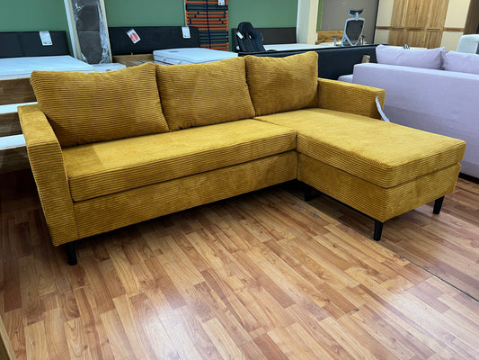 Sofa Wohnlandschaft + Seiten wechselbar + Cord Stoff
