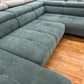 Wohnlandschaft Sofa Couch + Elektrische Sitztiefe verstellbar + Kopfteile verstellbar