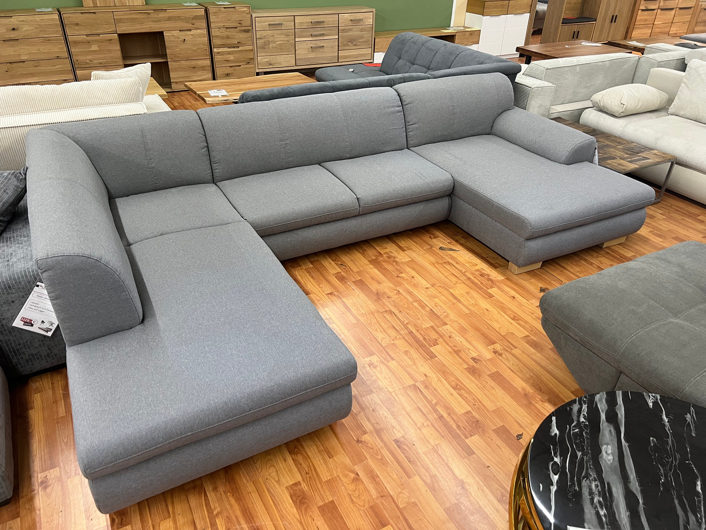 Wohnlandschaft Sofa Couch + Grau