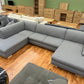 Wohnlandschaft Sofa Couch + Grau