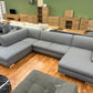 Wohnlandschaft Sofa Couch + Grau