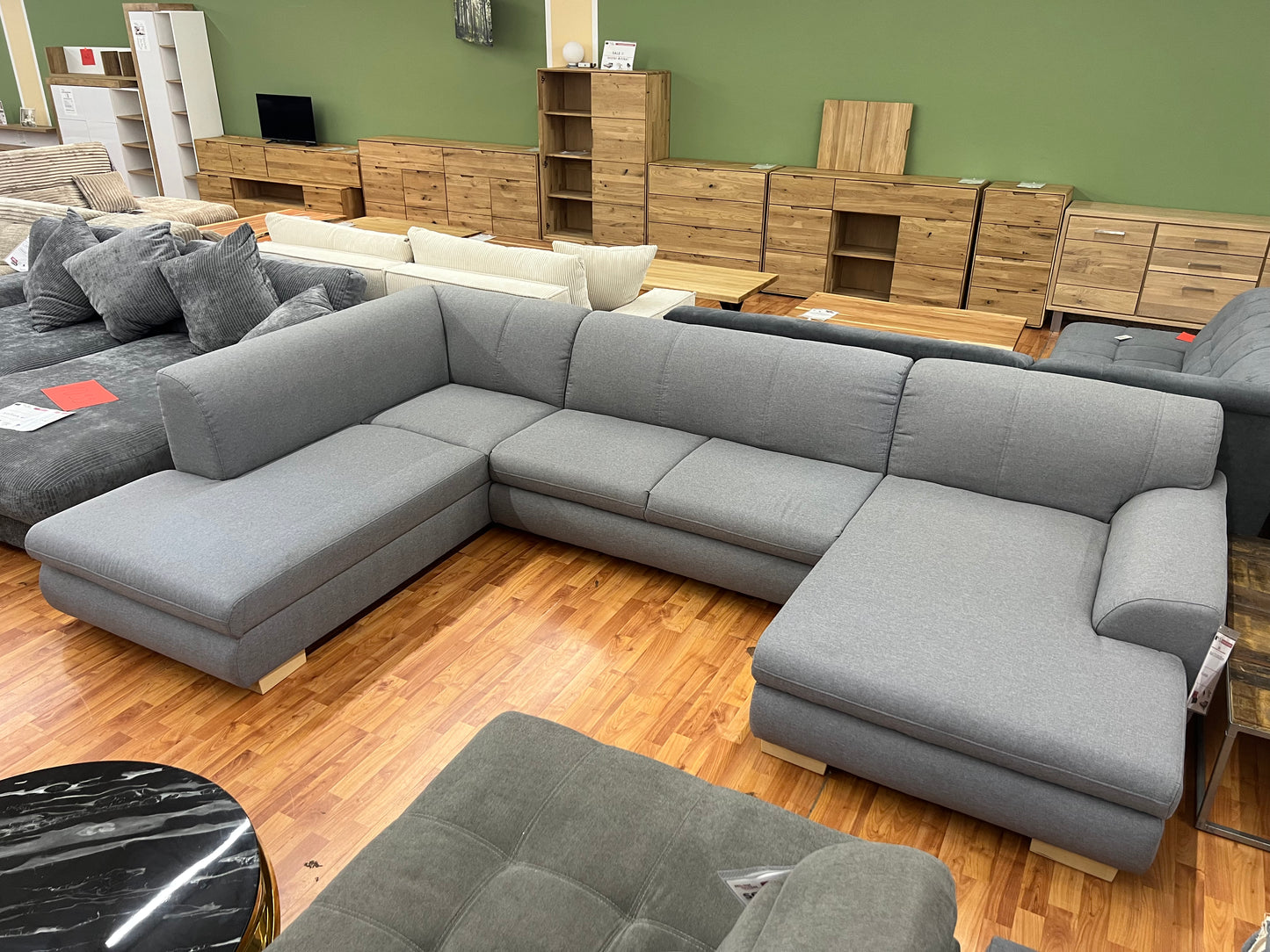 Wohnlandschaft Sofa Couch + Grau