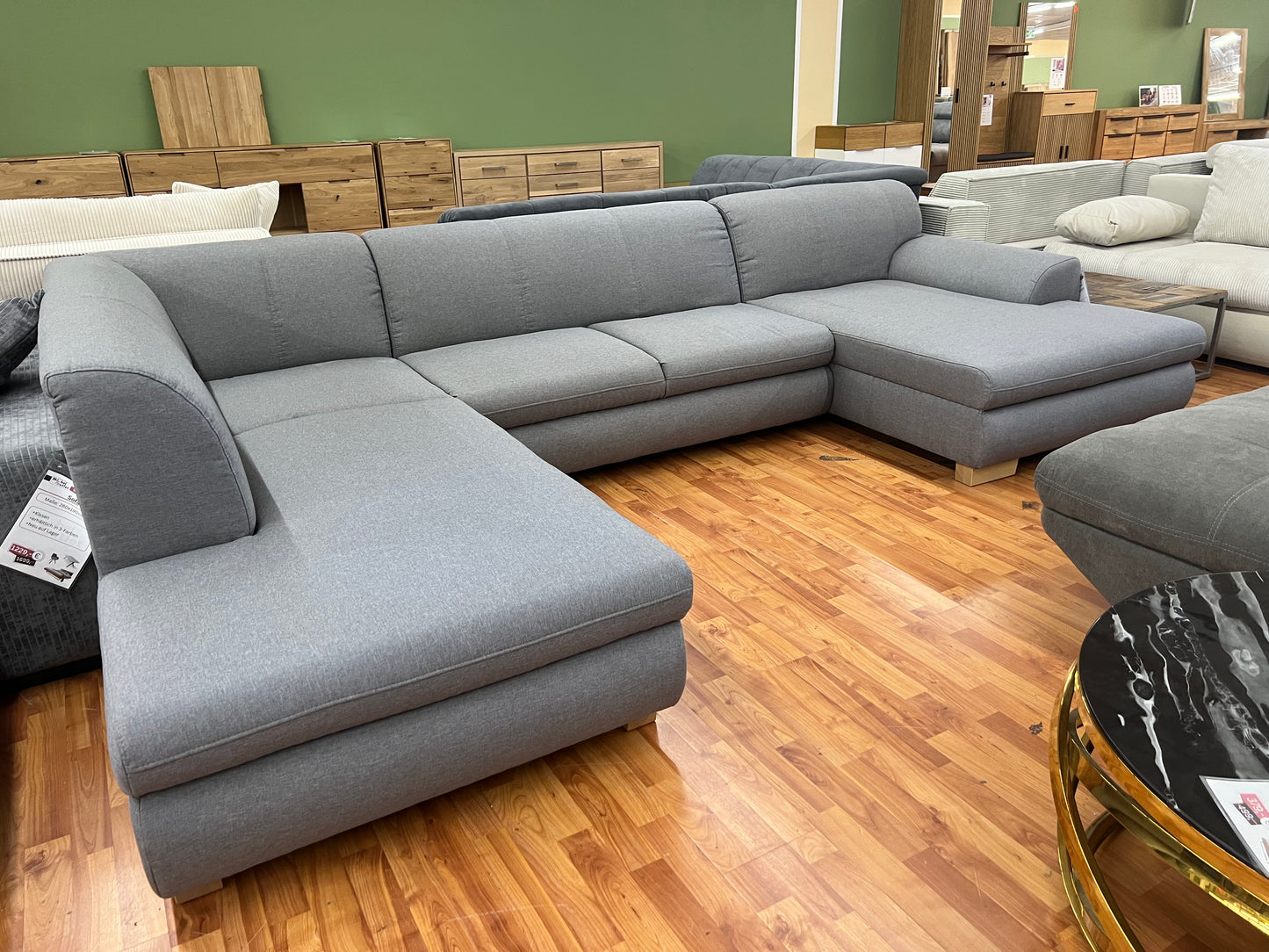 Wohnlandschaft Sofa Couch + Grau