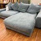 BIG Sofa Couch Wohnlandschaft + Kissen + Seiten wechselbar
