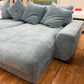 BIG Sofa Couch Wohnlandschaft + Kissen + Seiten wechselbar