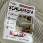 Schlafsofa Sofa + Bettfunktion + Stauraum + Cord Stoff