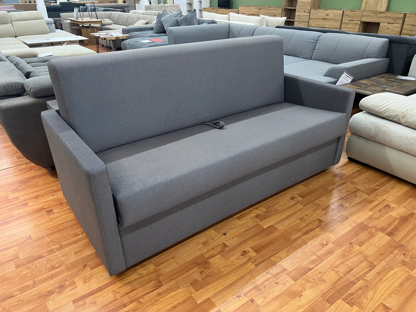 Schlafsofa Sofa Couch + inkl. Matratze 160cm + Stauraum